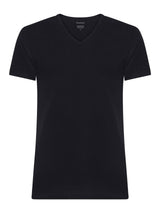 100% Cotton - Maglietta scollo a V in cotone Neri Uomo - Ragno