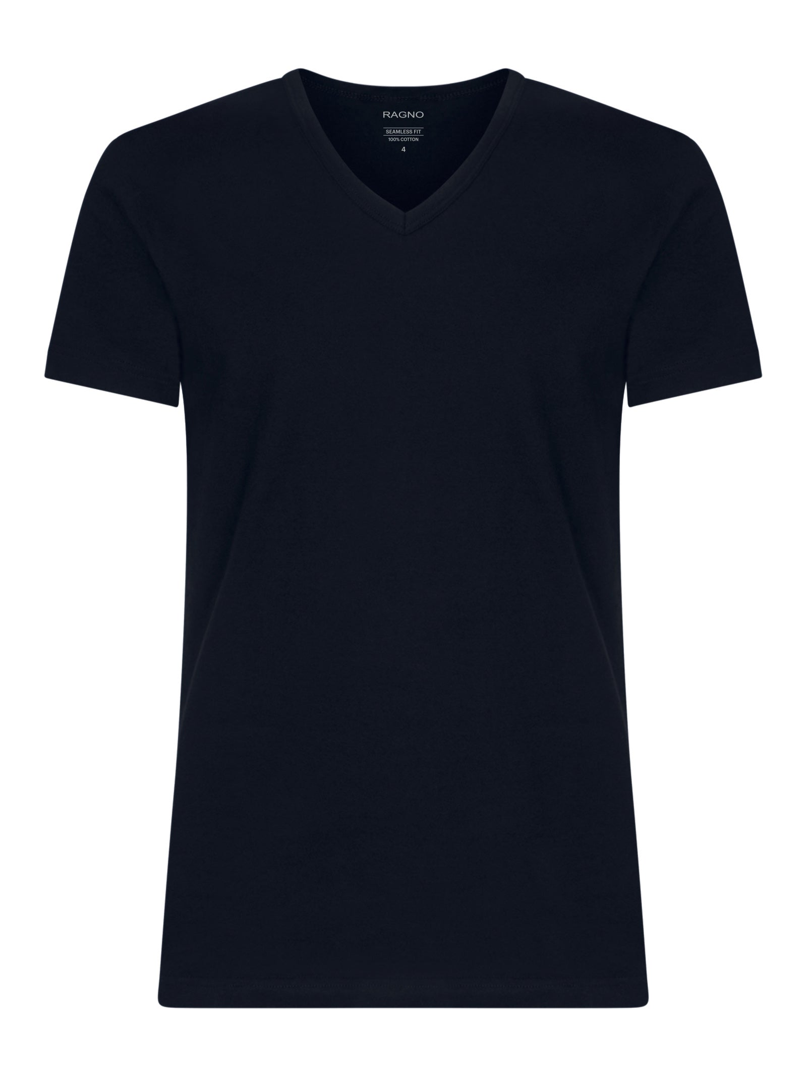 100% Cotton - Maglietta scollo a V in cotone  Blu Uomo - Ragno