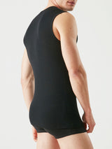 WSK - Maglietta smanicata in lana e seta Neri Uomo - Ragno