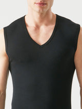 WSK - Maglietta smanicata in lana e seta Blu Uomo - Ragno