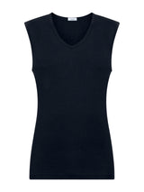 WSK - Maglietta smanicata in lana e seta Blu Uomo - Ragno