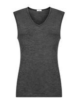 WSK - Maglietta smanicata in lana e seta Neri Uomo - Ragno