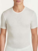 Maglietta girocollo in lana e seta Bianchi Uomo - Ragno