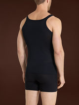 Satin Cotton - Canottiera spalla stretta in cotone mercerizzato Neri Uomo - Ragno