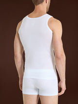 Satin Cotton - Canottiera spalla larga in cotone mercerizzato Bianchi Uomo - Ragno
