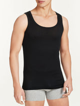 Silkotton - Canottiera spalla larga in cotone mercerizzato Neri Uomo - Ragno