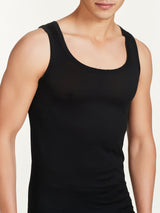 Silkotton - Canottiera spalla larga in cotone mercerizzato Neri Uomo - Ragno