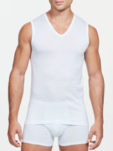 Silkotton - Maglietta smanicata in cotone mercerizzato Bianchi Uomo - Ragno