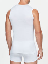 Silkotton - Maglietta smanicata in cotone mercerizzato Bianchi Uomo - Ragno