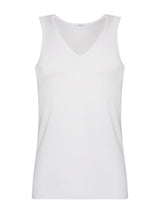 Satin Cotton - Maglietta smanicata in cotone mercerizzato Bianchi Uomo - Ragno