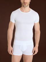 Silkotton - Maglietta girocollo in cotone mercerizzato Bianchi Uomo - Ragno