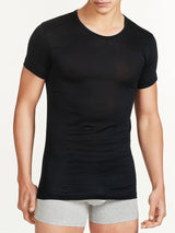 Silkotton - Maglietta girocollo in cotone mercerizzato Neri Uomo - Ragno