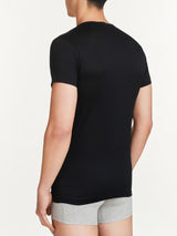 Silkotton - Maglietta girocollo in cotone mercerizzato Neri Uomo - Ragno