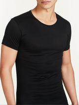 Silkotton - Maglietta girocollo in cotone mercerizzato Neri Uomo - Ragno