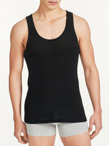 Wonderwool - Canottiera spalla larga in lana Neri Uomo - Ragno