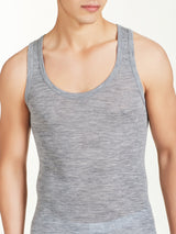 Wonderwool - Canottiera spalla larga in lana Neri Uomo - Ragno