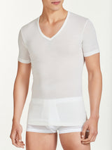 Wonderwool - Maglietta scollo a V in lana Bianchi Uomo - Ragno