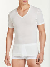 Wonderwool - Maglietta scollo a V in lana Bianchi Uomo - Ragno