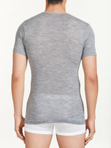 Wonderwool - Maglietta scollo a V in lana Neri Uomo - Ragno