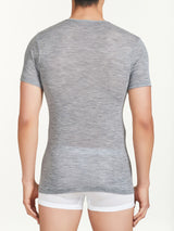 Wonderwool - Maglietta scollo a V in lana Neri Uomo - Ragno