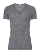 Wonderwool - Maglietta scollo a V in lana Neri Uomo - Ragno