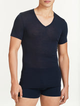 Wonderwool - Maglietta scollo a V in lana Bianchi Uomo - Ragno