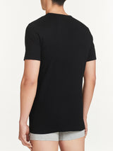 Interlock - Maglietta girocollo in puro cotone Neri Uomo - Ragno