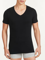 Interlock - Maglietta scollo a V in interlock di cotone Bianchi Uomo - Ragno