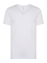 Interlock - Maglietta scollo a V in interlock di cotone Bianchi Uomo - Ragno