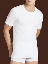 Dynamic - Maglietta girocollo a manica corta in cotone elasticizzato Bianchi Uomo - Ragno