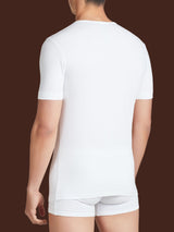 Dynamic - Maglietta girocollo a manica corta in cotone elasticizzato Bianchi Uomo - Ragno