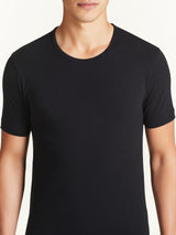 Dynamic - Maglietta girocollo a manica corta in cotone elasticizzato Neri Uomo - Ragno