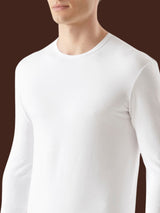 Dynamic - Maglietta girocollo a manica lunga in cotone elasticizzato Blu Uomo - Ragno