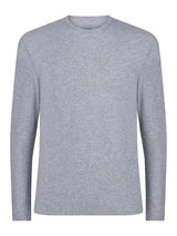 Dynamic - Maglietta girocollo a manica lunga in cotone elasticizzato Neri Uomo - Ragno