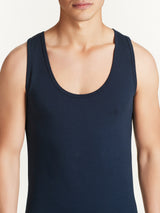 Dynamic - Canottiera in cotone elasticizzato Blu Uomo - Ragno