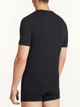 Dynamic - Maglietta girocollo a manica corta in cotone elasticizzato Neri Uomo - Ragno