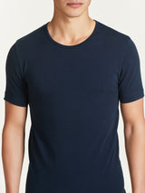 Dynamic - Maglietta girocollo a manica corta in cotone elasticizzato Blu Uomo - Ragno