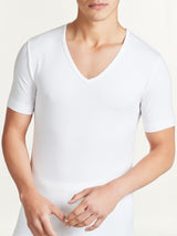 Dynamic - Maglietta scollo a V a manica corta in cotone elasticizzato Neri Uomo - Ragno