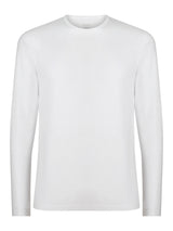 Dynamic - Maglietta girocollo a manica lunga in cotone elasticizzato Bianchi Uomo - Ragno