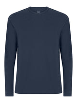 Dynamic - Maglietta girocollo a manica lunga in cotone elasticizzato Blu Uomo - Ragno