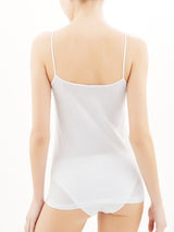 Filo di Scozia - Top in Filo di Scozia con pizzo Neri Donna - Ragno