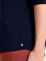 Maglietta con scollo a barchetta in Viscosa Summer Blu Donna - Ragno