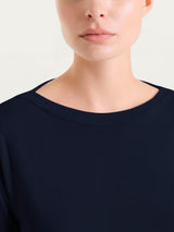 Maglietta con scollo a barchetta in Viscosa Summer Blu Donna - Ragno