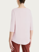 Maglietta con scollo a barchetta in Viscosa Summer Rosa Donna - Ragno