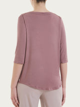 Maglietta con scollo a barchetta in Viscosa Summer Viola Donna - Ragno