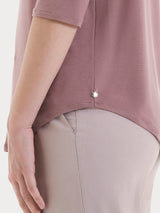 Maglietta con scollo a barchetta in Viscosa Summer Viola Donna - Ragno