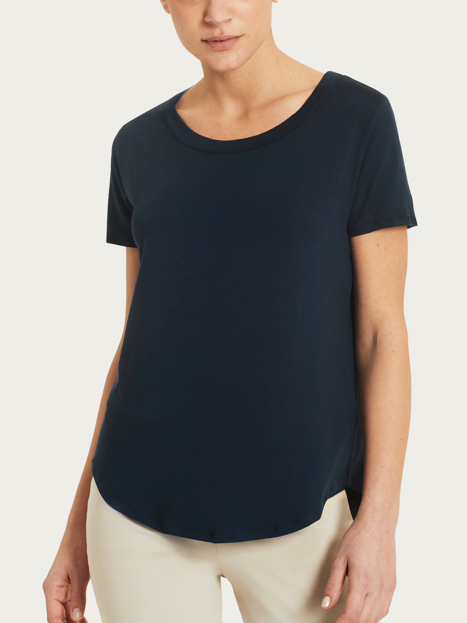 Maglietta a manica corta in Viscosa Summer Bleu – Ragno