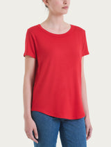 Maglietta a manica corta in Viscosa Summer Rossi Donna - Ragno