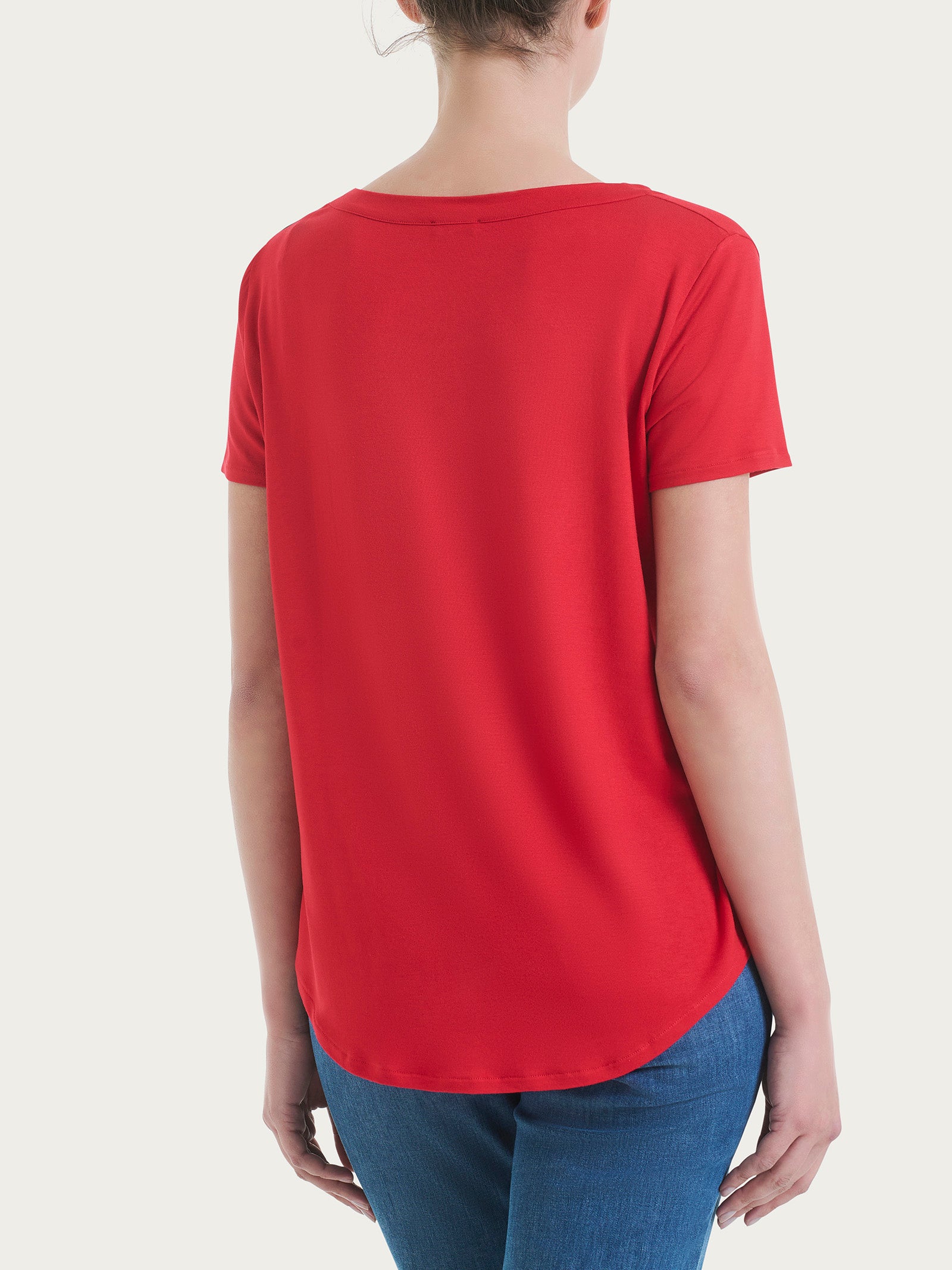 Maglietta a manica corta in Viscosa Summer Rossi Donna - Ragno