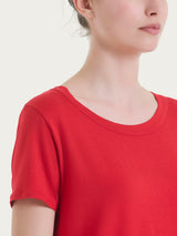 Maglietta a manica corta in Viscosa Summer Rossi Donna - Ragno